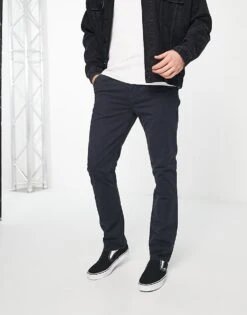 River Island Chinos In Navy For Men