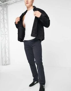 River Island Chinos In Navy For Men -Layered Clothes 202364894 4