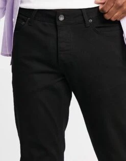 River Island Slim Fit Jeans In Black For Men -Layered Clothes 203127290 4