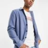 River Island Long Sleeve Overshirt In Blue For Men -Layered Clothes 204130573 1 blue