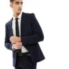 River Island Super Skinny Suit Jacket In Navy For Men