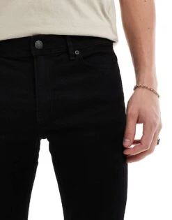 River Island Spray On Jeans In Black For Men -Layered Clothes 205333195 3