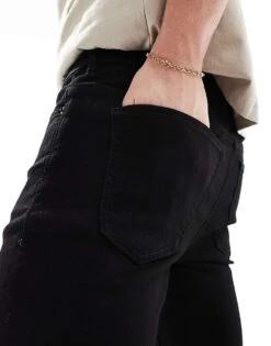 River Island Spray On Jeans In Black For Men -Layered Clothes 205333195 5