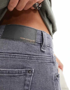 River Island Slim Fit Jeans In Light Grey Wash For Men Grey - Light -Layered Clothes 205541533 4