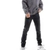 River Island Skinny Jean In Washed Black For Men