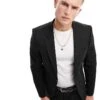 River Island Skinny Suit Jacket In Black For Men 1 River Island Skinny Suit Jacket In Black For Men -Layered Clothes 205562610 1 black