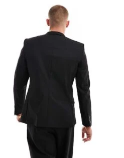 River Island Skinny Suit Jacket In Black For Men -Layered Clothes 205562610 4