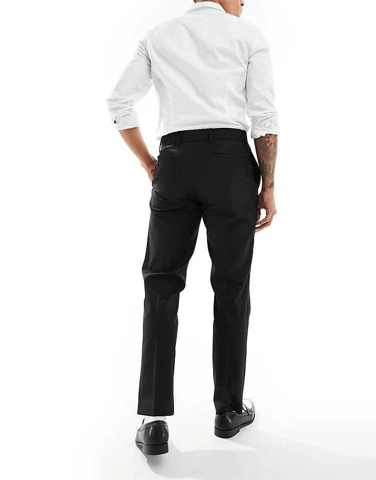 River Island Tux Suit Trousers In Black For Men 6 River Island Tux Suit Trousers In Black For Men - Image 4