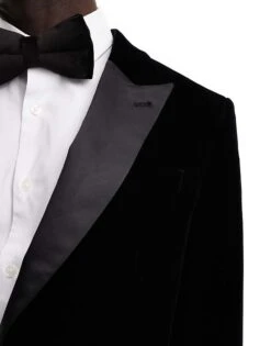 River Island Velvet Tuxedo Jacket In Black For Men -Layered Clothes 205830482 3