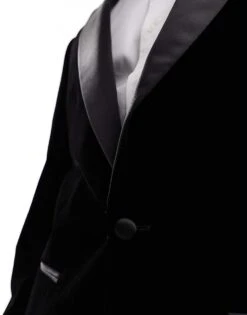 River Island Velvet Tuxedo Jacket In Black For Men -Layered Clothes 205830482 4