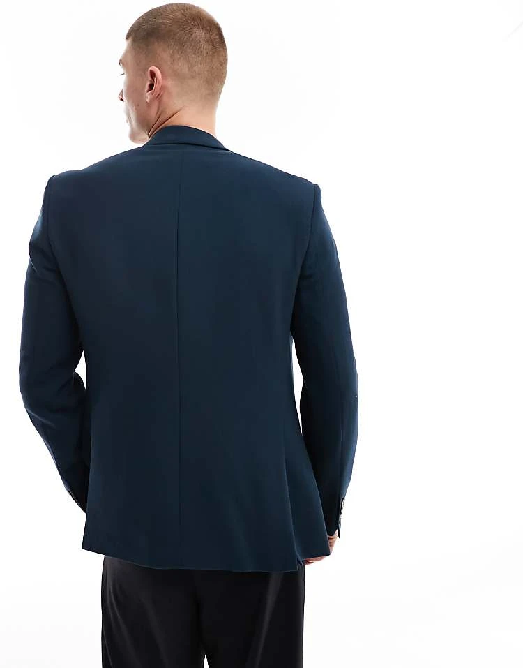 River Island Slim Suit Jacket In Blue For Men Blue - Medium 5 River Island Slim Suit Jacket In Blue For Men Blue - Medium - Image 3