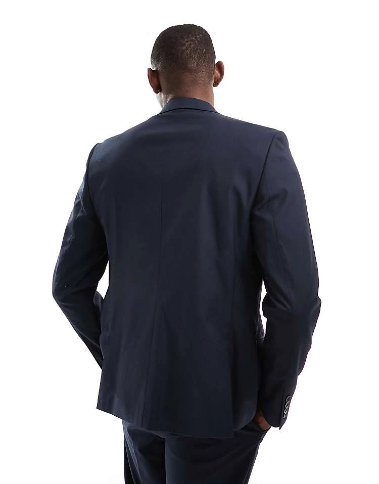 River Island Skinny Suit Jacket In Navy For Men 4 River Island Skinny Suit Jacket In Navy For Men - Image 2