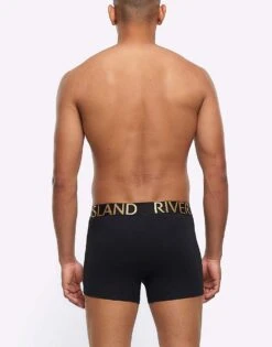 River Island Regular Fit Multipack Of 4 Trunks In Black For Men -Layered Clothes 206027475 3