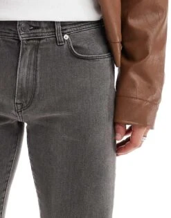 River Island Skinny Mercury Jeans In Dark Grey For Men Charcoal -Layered Clothes 206050385 5