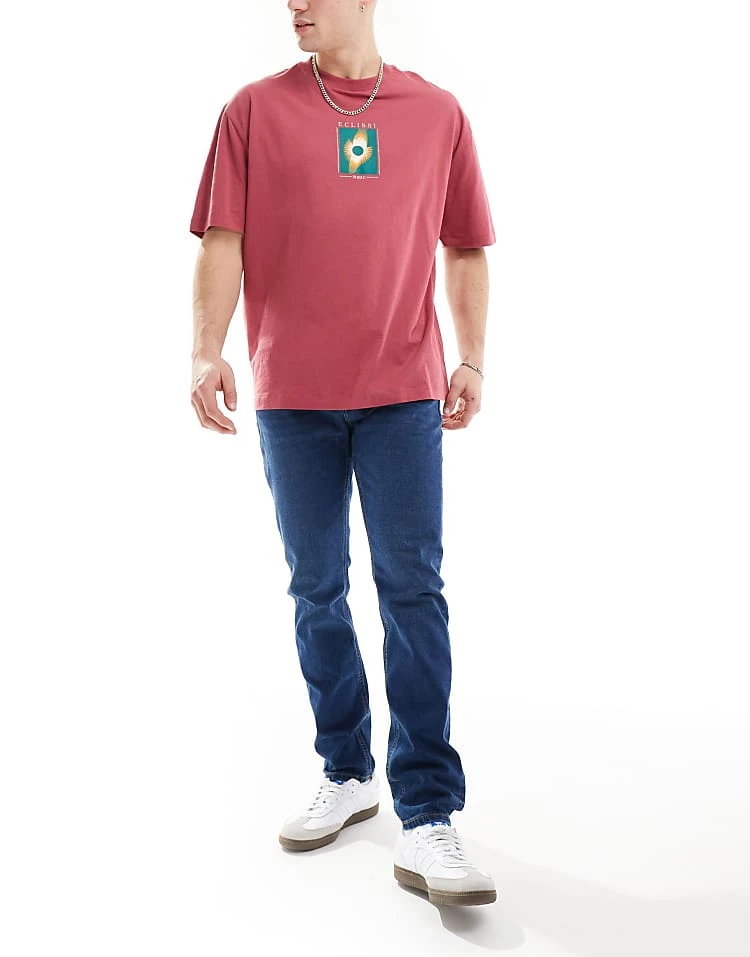 River Island Slim Fit Jeans In Classic Blue For Men 3 River Island Slim Fit Jeans In Classic Blue For Men