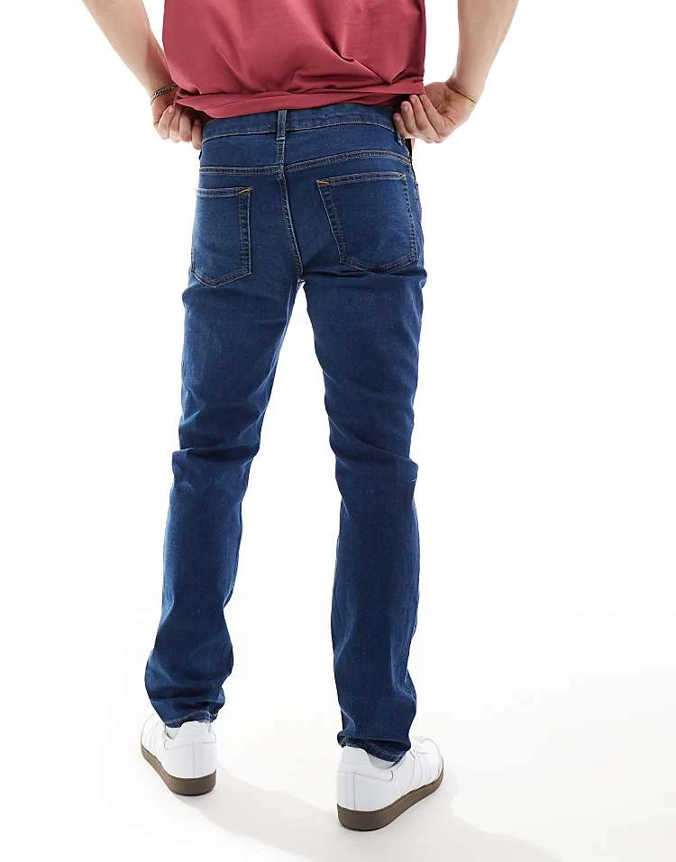 River Island Slim Fit Jeans In Classic Blue For Men 6 River Island Slim Fit Jeans In Classic Blue For Men - Image 4