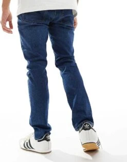 River Island Skinny Fit Jeans In Medium Blue For Men -Layered Clothes 206056165 2