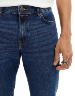 River Island Skinny Fit Jeans In Medium Blue For Men -Layered Clothes 206056165 3