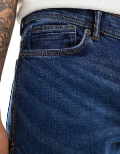 River Island Skinny Fit Jeans In Medium Blue For Men -Layered Clothes 206056165 5