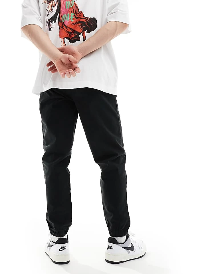 River Island Slim Fit Joggers In Black For Men 4 River Island Slim Fit Joggers In Black For Men - Image 2