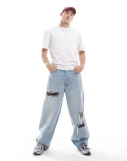 River Island Short Sleeve Studio T-shirt In White For Men -Layered Clothes 206265152 3