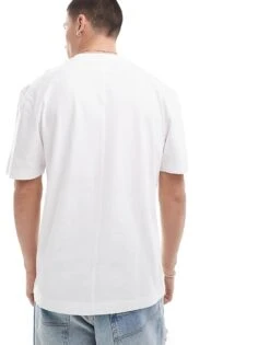 River Island Short Sleeve Studio T-shirt In White For Men -Layered Clothes 206265152 5