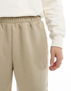 River Island Textured Shorts In Medium Stone For Men -Layered Clothes 206297002 4