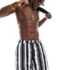 River Island Swim Trunks Co-ord In Navy Stripe For Men 1 River Island Swim Trunks Co-ord In Navy Stripe For Men -Layered Clothes 206297120 1 navy