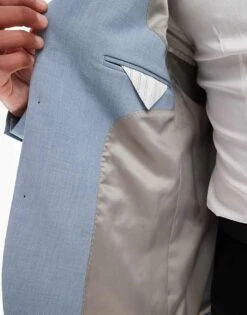 River Island Textured Suit Jacket In Blue For Men -Layered Clothes 206297248 5