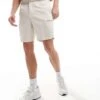 River Island Smart Pull On Shorts In Medium Stone For Men -Layered Clothes 206459736 1 mediumstone