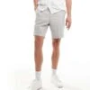 River Island Smart Textured Shorts In Light Grey For Men -Layered Clothes 206459823 1 lightgrey
