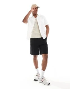 River Island Linen Blend Shirt In White For Men -Layered Clothes 206676956 4