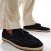 River Island Espadrille Woven Loafers In Navy For Men -Layered Clothes 206679991 1 navy