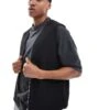 River Island Waffle Vest In Black For Men 2 River Island Waffle Vest In Black For Men -Layered Clothes 206683304 1 black