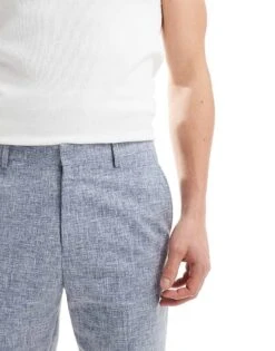 River Island Textured Shorts In Blue For Men Navy 12 River Island Textured Shorts In Blue For Men Navy -Layered Clothes 206693377 5