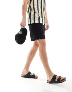 River Island Crochet Shorts In Navy For Men -Layered Clothes 206693507 3