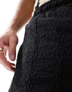 River Island Crochet Shorts In Navy For Men -Layered Clothes 206693507 5