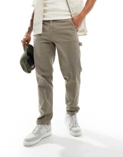 River Island Carpenter Trousers In Green For Men Green - Light -Layered Clothes 206714172 1 greenlight 1