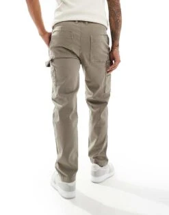 River Island Carpenter Trousers In Green For Men Green - Light -Layered Clothes 206714172 3