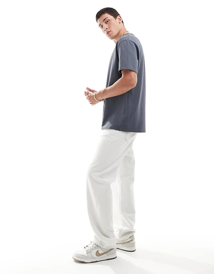 River Island Loose Fit Jeans In Bleach Wash Blue For Men Blue - Light 6 River Island Loose Fit Jeans In Bleach Wash Blue For Men Blue - Light - Image 4