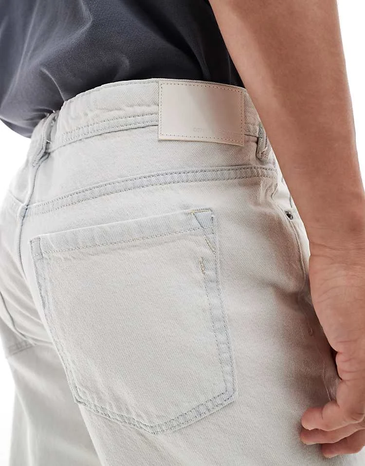 River Island Loose Fit Jeans In Bleach Wash Blue For Men Blue - Light 7 River Island Loose Fit Jeans In Bleach Wash Blue For Men Blue - Light - Image 5