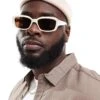River Island Square Sunglasses In White For Men -Layered Clothes 206720993 1 white