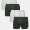 River Island 4 Pack Trunks In Grey And Khaki Print For Men -Layered Clothes 206746516 1 khaki