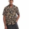 River Island Short Sleeve Shirt In Animal Print For Men Black 2 River Island Short Sleeve Shirt In Animal Print For Men Black -Layered Clothes 206746559 1 black