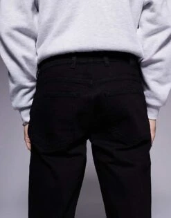 River Island Straight Leg Jeans In Black For Men -Layered Clothes 206749177 4