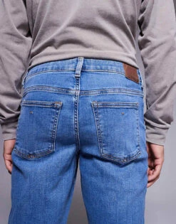 River Island Slim Fit Jeans In Medium Blue For Men Midwash Blue -Layered Clothes 206785730 4