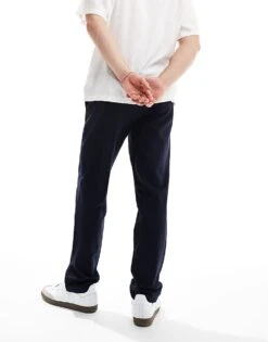 River Island Pull On Smart Joggers In Navy For Men -Layered Clothes 206835993 3