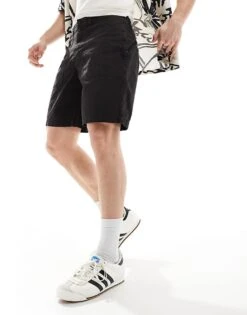 River Island Denim Shorts In Black For Men -Layered Clothes 206845516 4