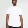 River Island Muscle Fit Textured Smart Shirt In White For Men -Layered Clothes 207001921 1 white