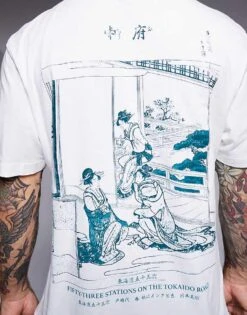 River Island Houkusai Back Print T-shirt In Ecru For Men -Layered Clothes 207004455 3